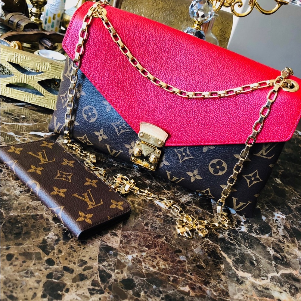 Louis Vuitton Red Pallas Monogram
